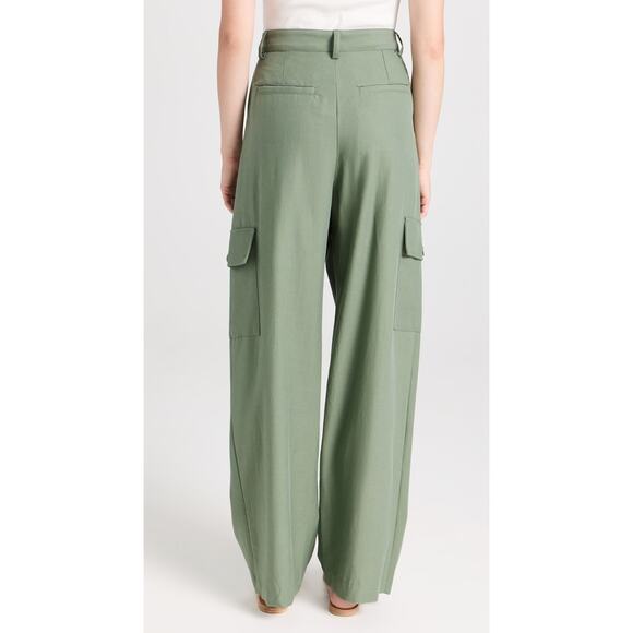 Enza Costa Cargo Trousers Sage Green Utility Pants Size M Waist 30 NWOT - Picture 2 of 9